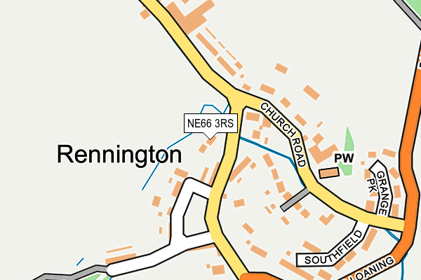 NE66 3RS map - OS OpenMap – Local (Ordnance Survey)