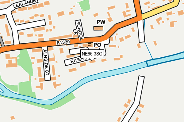 NE66 3SG map - OS OpenMap – Local (Ordnance Survey)