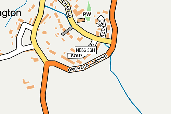 NE66 3SH map - OS OpenMap – Local (Ordnance Survey)