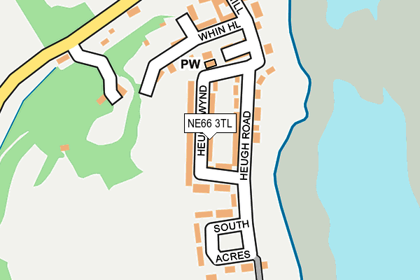 NE66 3TL map - OS OpenMap – Local (Ordnance Survey)