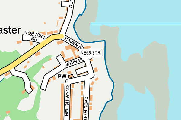 NE66 3TR map - OS OpenMap – Local (Ordnance Survey)