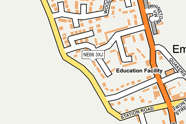 NE66 3XJ map - OS OpenMap – Local (Ordnance Survey)