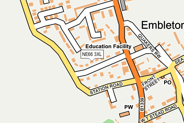 NE66 3XL map - OS OpenMap – Local (Ordnance Survey)