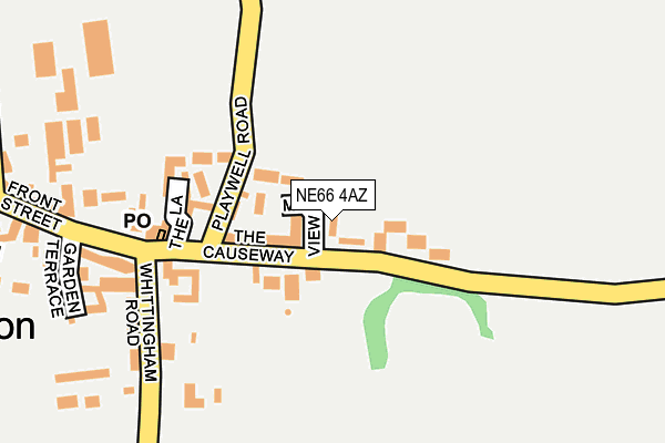 NE66 4AZ map - OS OpenMap – Local (Ordnance Survey)
