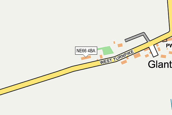 NE66 4BA map - OS OpenMap – Local (Ordnance Survey)