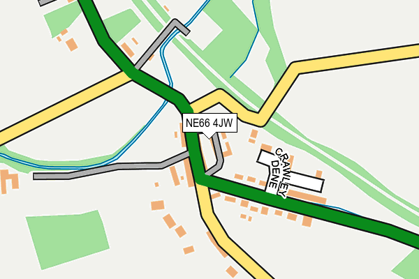 NE66 4JW map - OS OpenMap – Local (Ordnance Survey)