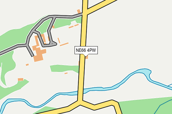 NE66 4PW map - OS OpenMap – Local (Ordnance Survey)