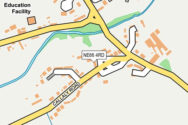 NE66 4RD map - OS OpenMap – Local (Ordnance Survey)