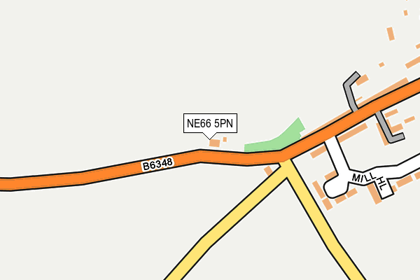 NE66 5PN map - OS OpenMap – Local (Ordnance Survey)