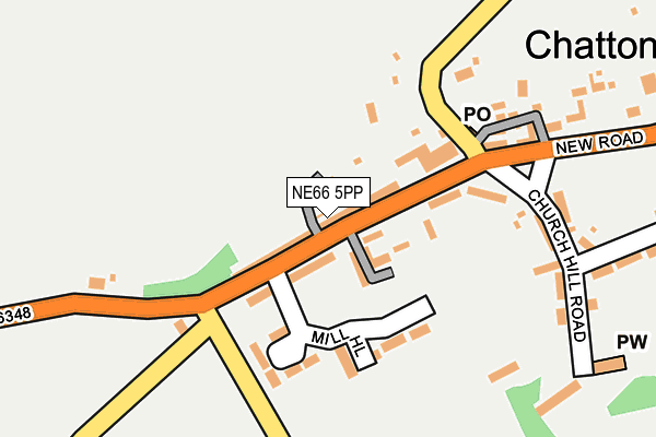 NE66 5PP map - OS OpenMap – Local (Ordnance Survey)