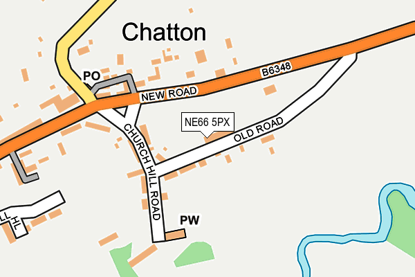 NE66 5PX map - OS OpenMap – Local (Ordnance Survey)