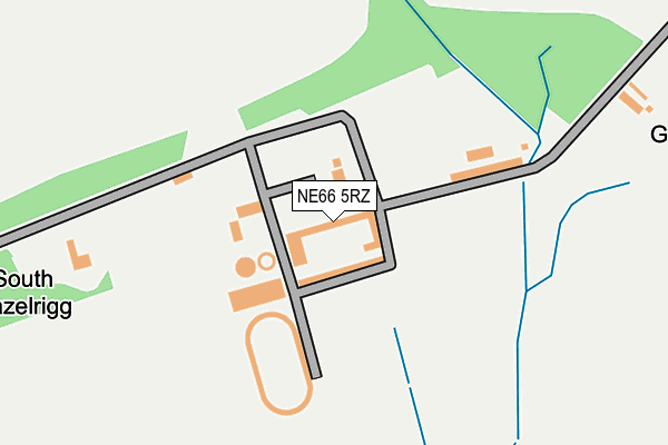 NE66 5RZ map - OS OpenMap – Local (Ordnance Survey)