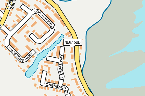 NE67 5BD map - OS OpenMap – Local (Ordnance Survey)