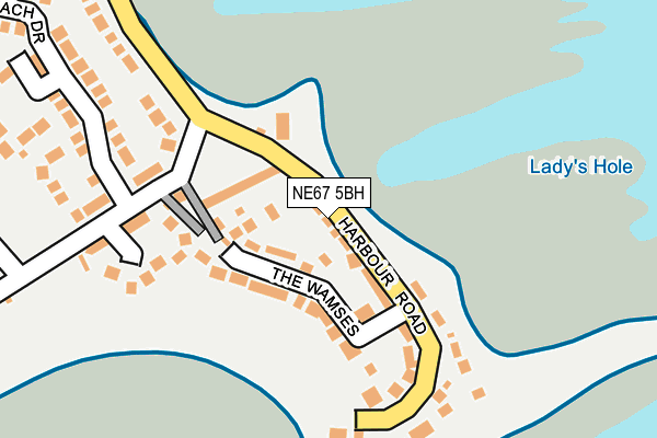 NE67 5BH map - OS OpenMap – Local (Ordnance Survey)