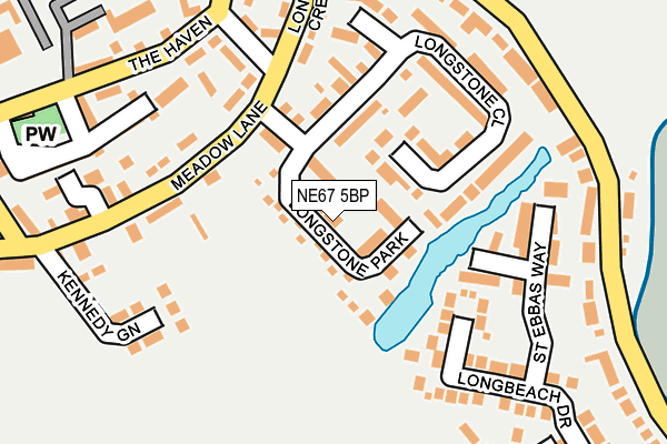 NE67 5BP map - OS OpenMap – Local (Ordnance Survey)