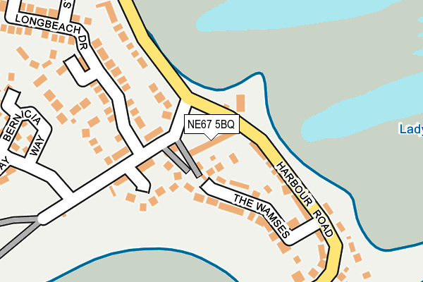 NE67 5BQ map - OS OpenMap – Local (Ordnance Survey)