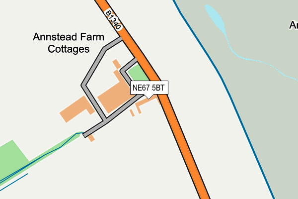 NE67 5BT map - OS OpenMap – Local (Ordnance Survey)