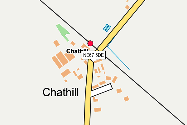 NE67 5DE map - OS OpenMap – Local (Ordnance Survey)