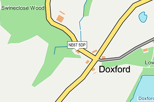 NE67 5DP map - OS OpenMap – Local (Ordnance Survey)