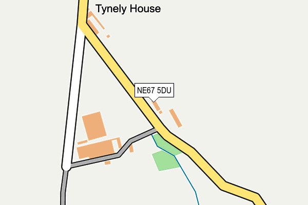 NE67 5DU map - OS OpenMap – Local (Ordnance Survey)