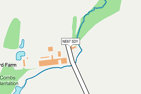 NE67 5DY map - OS OpenMap – Local (Ordnance Survey)