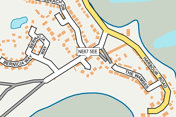NE67 5EE map - OS OpenMap – Local (Ordnance Survey)
