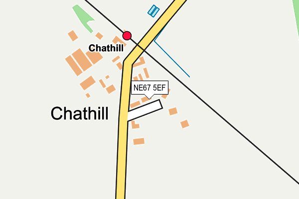 NE67 5EF map - OS OpenMap – Local (Ordnance Survey)