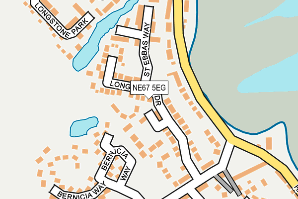 NE67 5EG map - OS OpenMap – Local (Ordnance Survey)