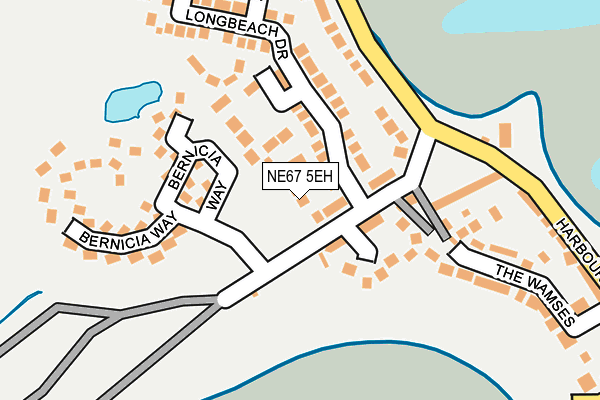 NE67 5EH map - OS OpenMap – Local (Ordnance Survey)