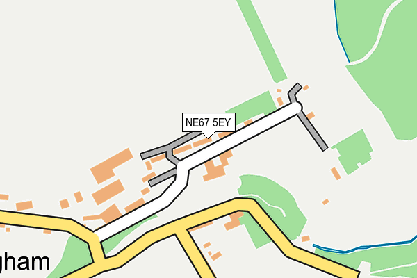 NE67 5EY map - OS OpenMap – Local (Ordnance Survey)