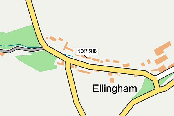 NE67 5HB map - OS OpenMap – Local (Ordnance Survey)