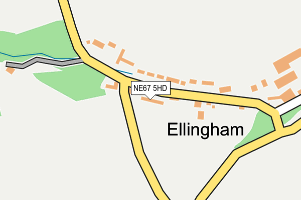 NE67 5HD map - OS OpenMap – Local (Ordnance Survey)