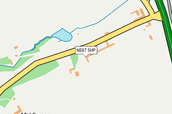 NE67 5HP map - OS OpenMap – Local (Ordnance Survey)