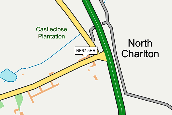 NE67 5HR map - OS OpenMap – Local (Ordnance Survey)