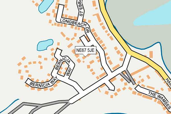 NE67 5JE map - OS OpenMap – Local (Ordnance Survey)