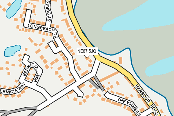NE67 5JQ map - OS OpenMap – Local (Ordnance Survey)