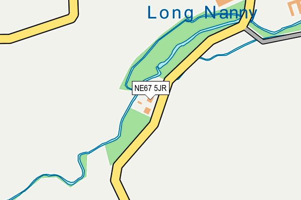 NE67 5JR map - OS OpenMap – Local (Ordnance Survey)