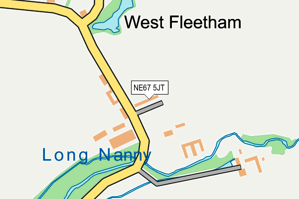 NE67 5JT map - OS OpenMap – Local (Ordnance Survey)
