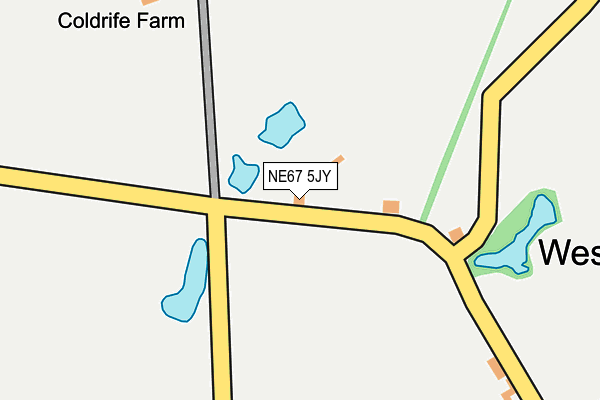 NE67 5JY map - OS OpenMap – Local (Ordnance Survey)