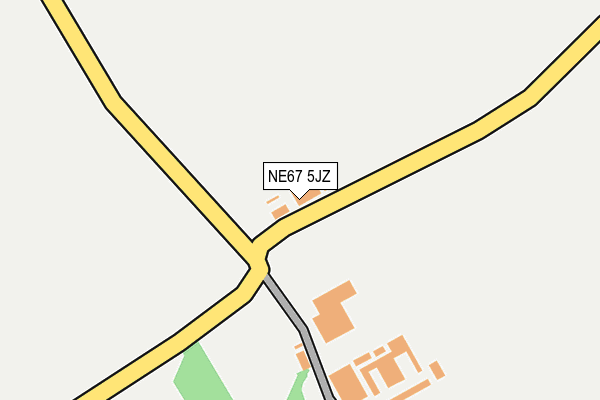 NE67 5JZ map - OS OpenMap – Local (Ordnance Survey)