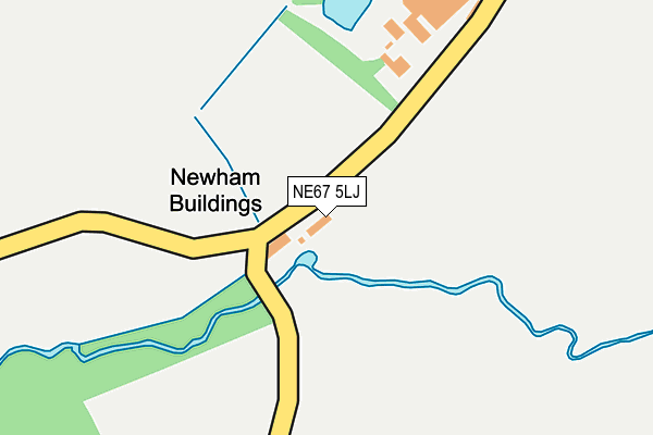 NE67 5LJ map - OS OpenMap – Local (Ordnance Survey)