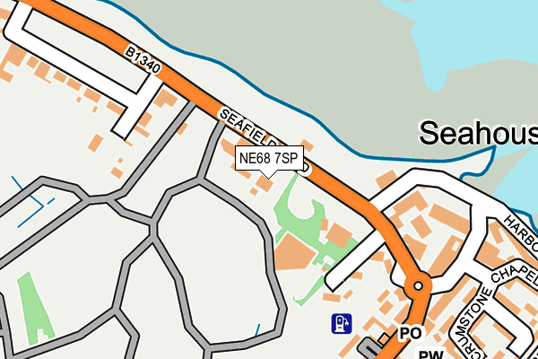 NE68 7SP map - OS OpenMap – Local (Ordnance Survey)