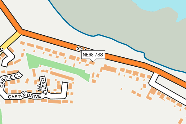 NE68 7SS map - OS OpenMap – Local (Ordnance Survey)