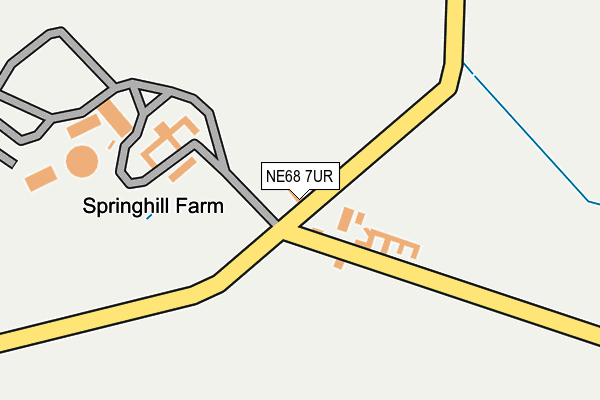 NE68 7UR map - OS OpenMap – Local (Ordnance Survey)