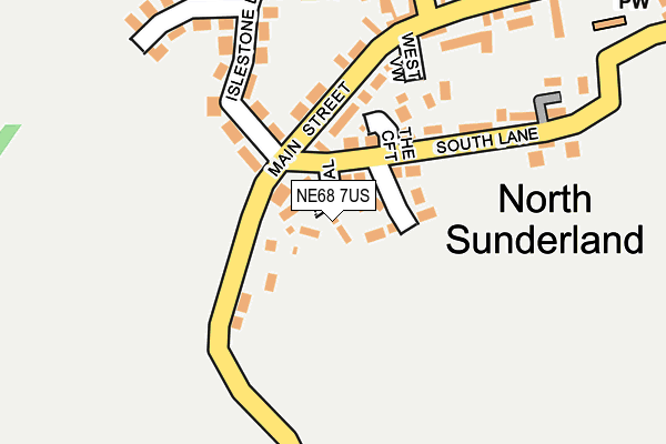NE68 7US map - OS OpenMap – Local (Ordnance Survey)