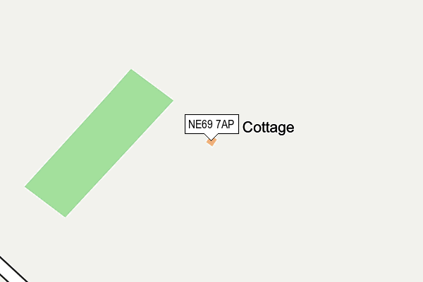 NE69 7AP map - OS OpenMap – Local (Ordnance Survey)