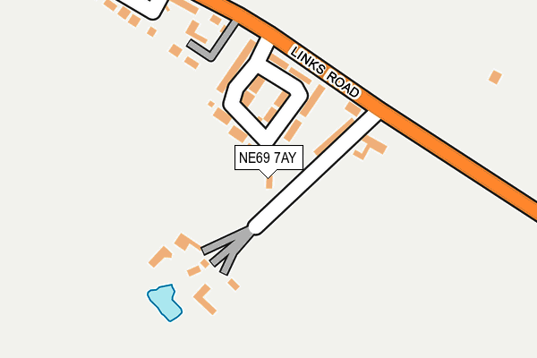 NE69 7AY map - OS OpenMap – Local (Ordnance Survey)