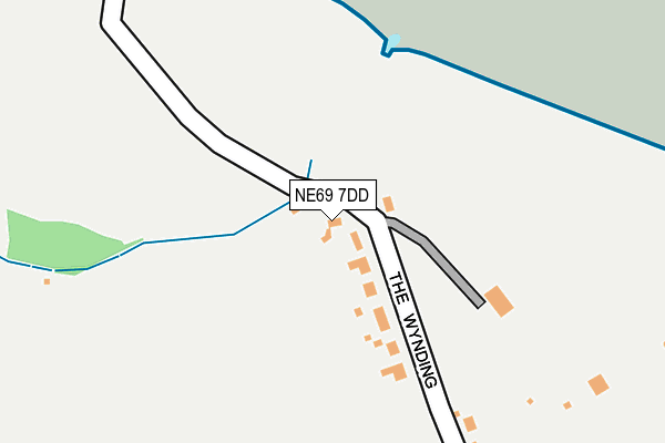 NE69 7DD map - OS OpenMap – Local (Ordnance Survey)