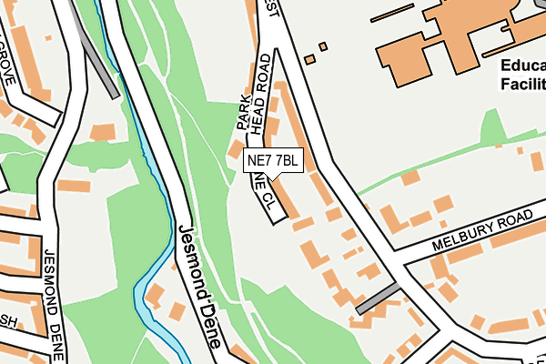 NE7 7BL map - OS OpenMap – Local (Ordnance Survey)