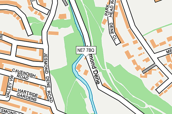 NE7 7BQ map - OS OpenMap – Local (Ordnance Survey)